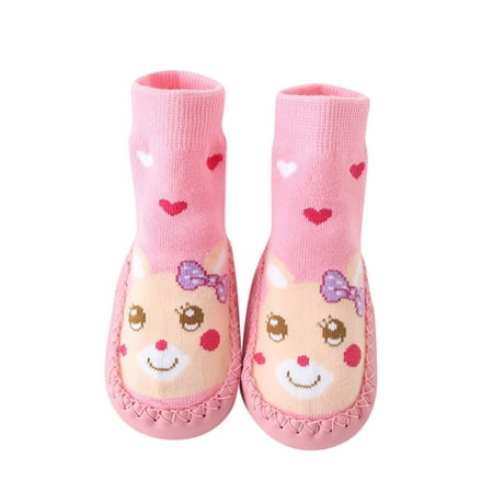 

Youmylove Children Todller Shoes Autumn Winter Boys Girls Floor Sports Shoes Socks Shoes Flat Sole Non-Slip Warm Comfortable Cute Animal Pattern Child Leisure Toddler Footwear