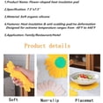 thumbnail image 2 of 2 salvamanteles de silicona para platos calientes, manteles individuales antideslizantes con forma de flor de 7,5 pulgadas, resistentes al calor, posavasos aislantes para ollas y sartenes, abridor de tarros, guantes de horno (amarillo), 2 of 7