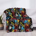 thumbnail image 3 of Rozeui Monster Car for Flannel Blanket, Soft Fuzzy Plush King Blanket for Winter, Thick and Warm All-Season Bed Throw-50"x40", 3 of 6