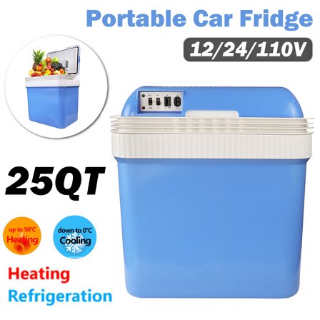 25QT 24L Car Portable Fridge Freezer Cooler Camping Home Refrigerator 12/24/110V