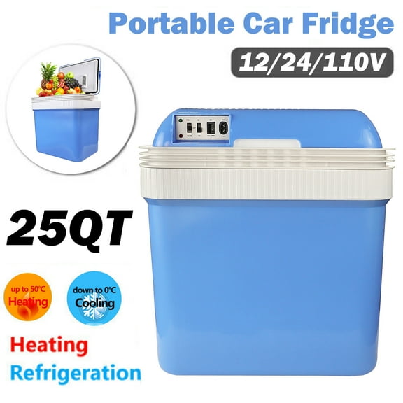25QT 24L Car Portable Fridge Freezer Cooler Camping Home Refrigerator 12/24/110V