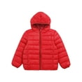 thumbnail image 4 of ranrann Kids Windproof Down Coat Boys Girls Puffer Jacket Hooded Lightweight Outwear Coats Red 11-12, 4 of 7