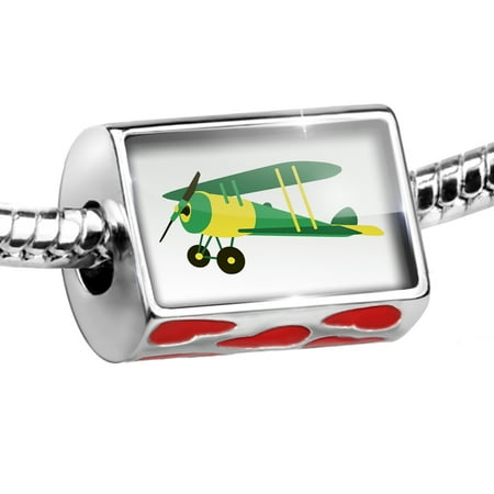 - Bead Kids Design Green Airplane Charm Fits All European Bracelets