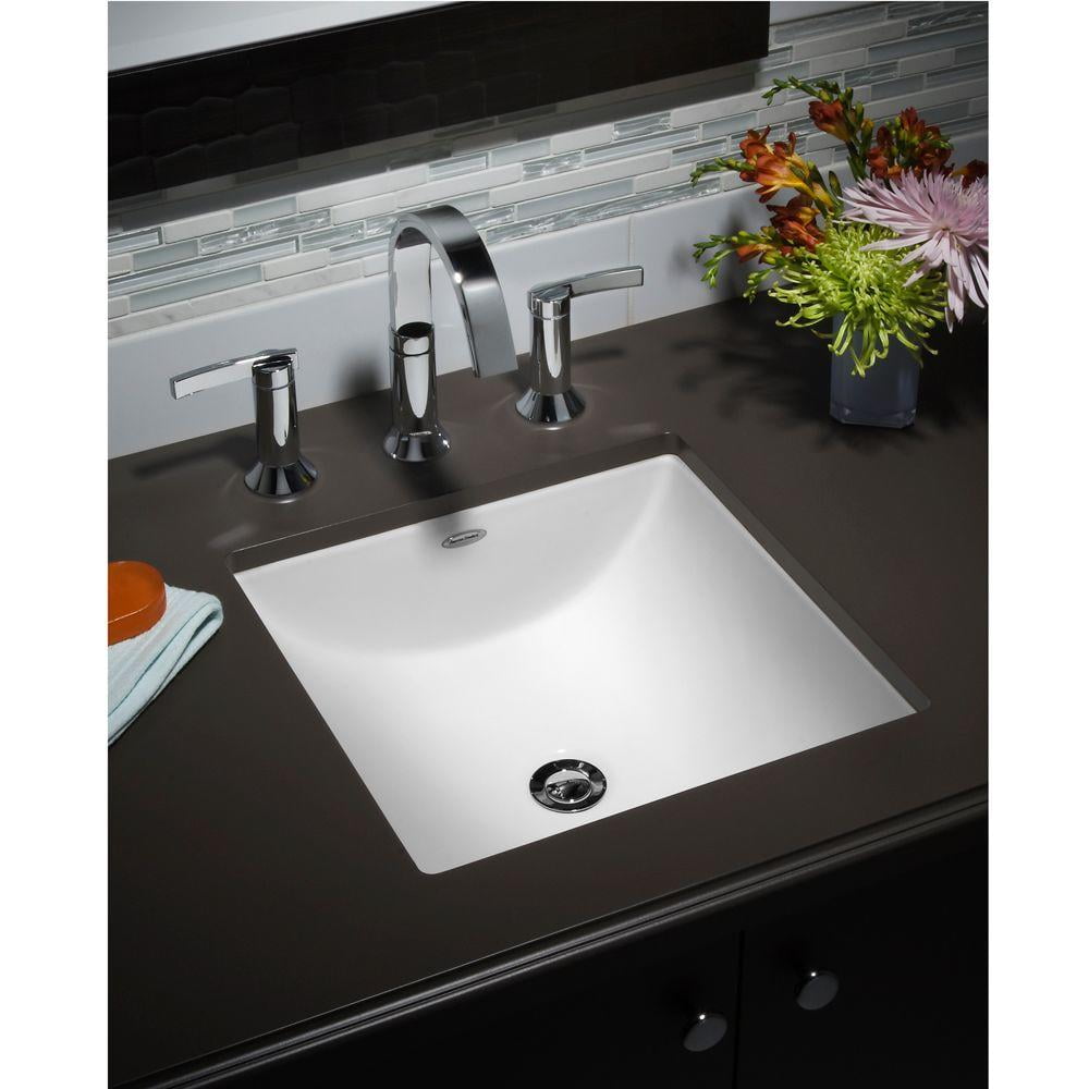 American Standard Studio Carre Undercounter Sink With Mounting Kit In White