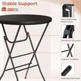 thumbnail image 5 of Arlopu 2pcs Folding Round Cocktail Tables, Bar Height Table with Locking Mechanism and Removable Legs for Party, Patio, Kitchen, 5 of 12