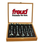 Freud-PB-100 16 pcs. Precision Shear Serrated Edge Forstner Drill Bit Set 1/4 In. to 2-1/8 In.