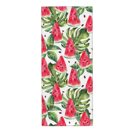 

Home Towels Watermelon Palm Absorbent Hanging Hand Towel Small Bath Towel Decorative Kitchen Dish Guest Towel For Spa Gym Hote 12x27.5in