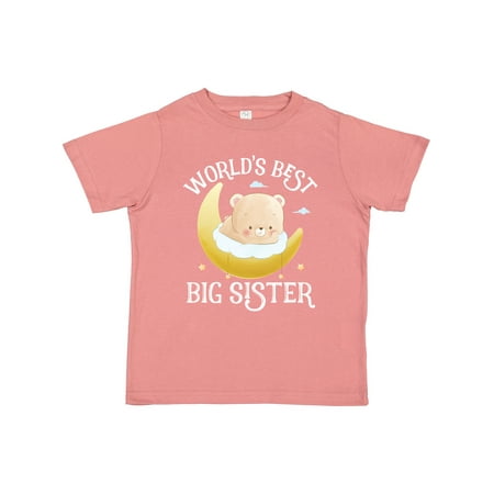 

Inktastic Bear on the Moon Big Sister Gift Toddler Toddler Girl T-Shirt