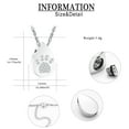 thumbnail image 2 of Constantlife Teardrop with Crystal Paw Cremation Jewelry for Ashes Urn Neckless Lockets for Pet Ashes Holder Necklace for Memorial Cat Dog, 2 of 7