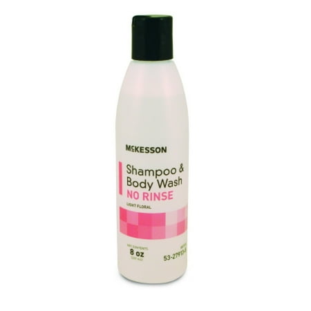 McKesson Rinse-Free Shampoo and Body Wash 53-27913-8 8 Ounces 1 Each, Light Floral