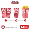 thumbnail image 4 of Movie Theater Popcorn Boxes (1200 Pack), Disposable Red and White Striped Snack Boxes, 30 oz Popcorn Containers for Concession, Carnival or Parties, 4 of 6