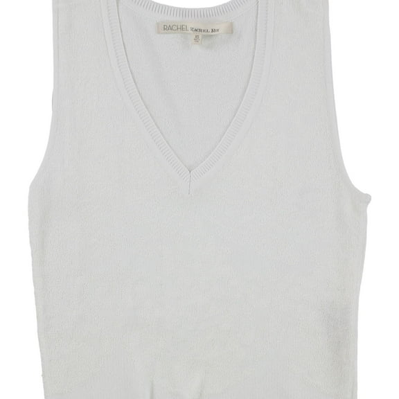 Rachel Roy Womens Jacquard Knit Blouse, White, XX-Large