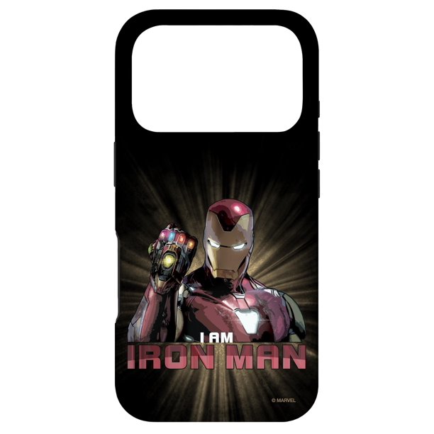 Funda de teléfono Marvel Avengers: Endgame I Am Iron Man para iPhone 17 Pro