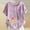 Purple, variant on QUNYINEY Floral T Shirts for Women Short Sleeve Crew Neck Casual Tops Button Loose Cotton Linen Pullover Womens Tops
