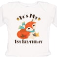 thumbnail image 4 of Inktastic 1st Birthday Woodland Fox Boys or Girls Long Sleeve Baby Bodysuit, 4 of 5