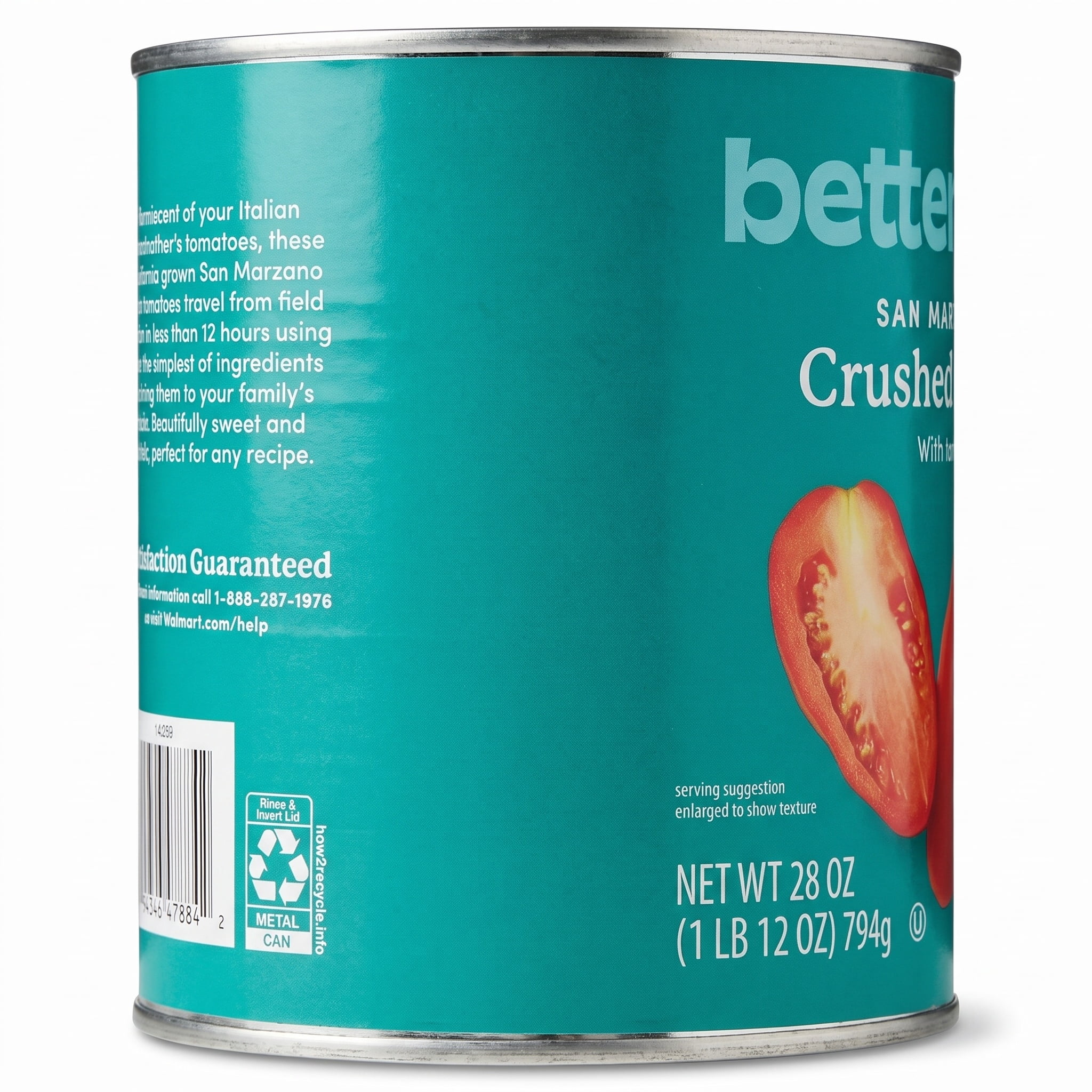(6 pack) bettergoods San Marzano Style Crushed Tomatoes, 28 oz
