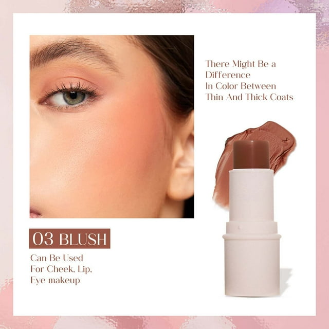 EGNMCR Blush Multi Functional Makeup Stick, Lazy Person, High Gloss, Face Repairing, Rouge, Matte, Powder Blusher Stick Makeup cream