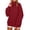 Red, variant on Nowekniz Women's Loose High-Neck Long-Sleeve Pullover Sweatshirt With Thumbholes
