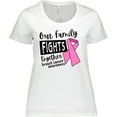 thumbnail image 3 of Inktastic Our Family Fights Together Breast Cancer Awareness Women's Plus Size T-Shirt, 3 of 5