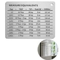 thumbnail image 1 of Coofit Refrigerator Magnet Conversion Chart Stainless Steel Fridge Magnet Fridge Decor, 1 of 10