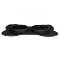 thumbnail image 1 of Cuencos de alimentación portátiles para perros y mascotas, plato alimentador de silicona para cachorros y gatos, suministros para mascotas, color negro, 1 of 5