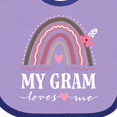thumbnail image 4 of Inktastic My Gram Loves Me Rainbow Girls Baby Bib, 4 of 4
