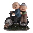 thumbnail image 1 of Ounissouiy Happy Elderly Couple Figurine Resin Old Decor Age Home  Life Type2, 1 of 1