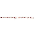 thumbnail image 4 of Gem Stone King 18K Rose Gold Plated Silver Heart Shape Red Created Ruby White Moissanite and Round White Lab Grown Diamond Greek Vine Flower Tennis Bracelet for Women (5.14 Cttw, 7.5 inch), 4 of 4