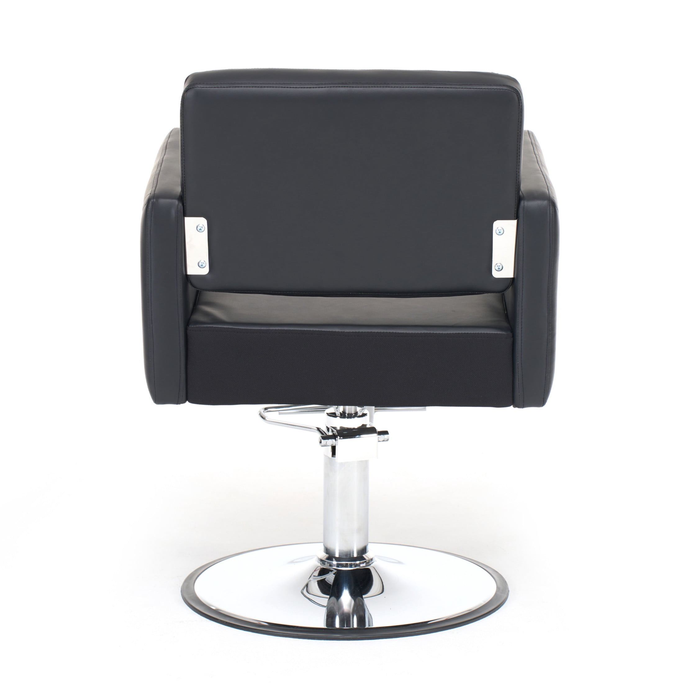 Noble House Heavy Duty Barber Chair, 360° Swivel Salon Chair with Hydraulic Pump, Black + Chrome