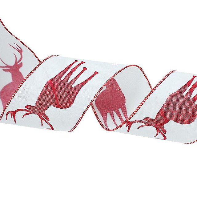 10 rollos de cinta navideña de arpillera rústica con letras de copo de nieve de alce de dibujos animados impresas para manualidades, envoltura de regalos, decoración de árboles de fiesta navideña