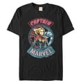 thumbnail image 1 of Men's Marvel Captain Marvel Hero Patch Graphic Tee Black Small, 1 of 4