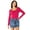Red Bud, variant on Women's and Women's Plus Puff Long Sleeve Pointelle Bodysuit, Sizes XS-XXXL