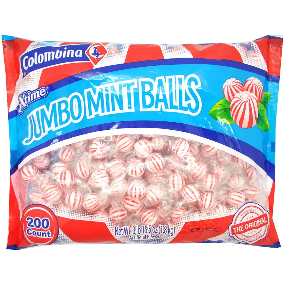 Colombina Candy Jumbo Balls Count Bags Peppermint 2.20 lb