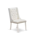thumbnail image 3 of East West Furniture Forney 38" Fabric Dining Chairs in White/Gray (Set of 2), 3 of 6