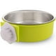 thumbnail image 1 of Cuenco para perros con forma de jaula, de acero inoxidable, extraíble, para agua y comida, para jaulas y gallineros, 1 of 5