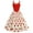 Red, variant on Elegant Retro Audrey Vintage 60s Professional Dresses for Women Strappy V Neck Polka Dot Rockabilly Dress Midi Dress Wedding Guest Prom Gown
