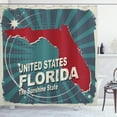 thumbnail image 1 of Ambesonne Florida Shower Curtain, Retro Old City Map USA, 69"Wx84"L, Multicolor, 1 of 3