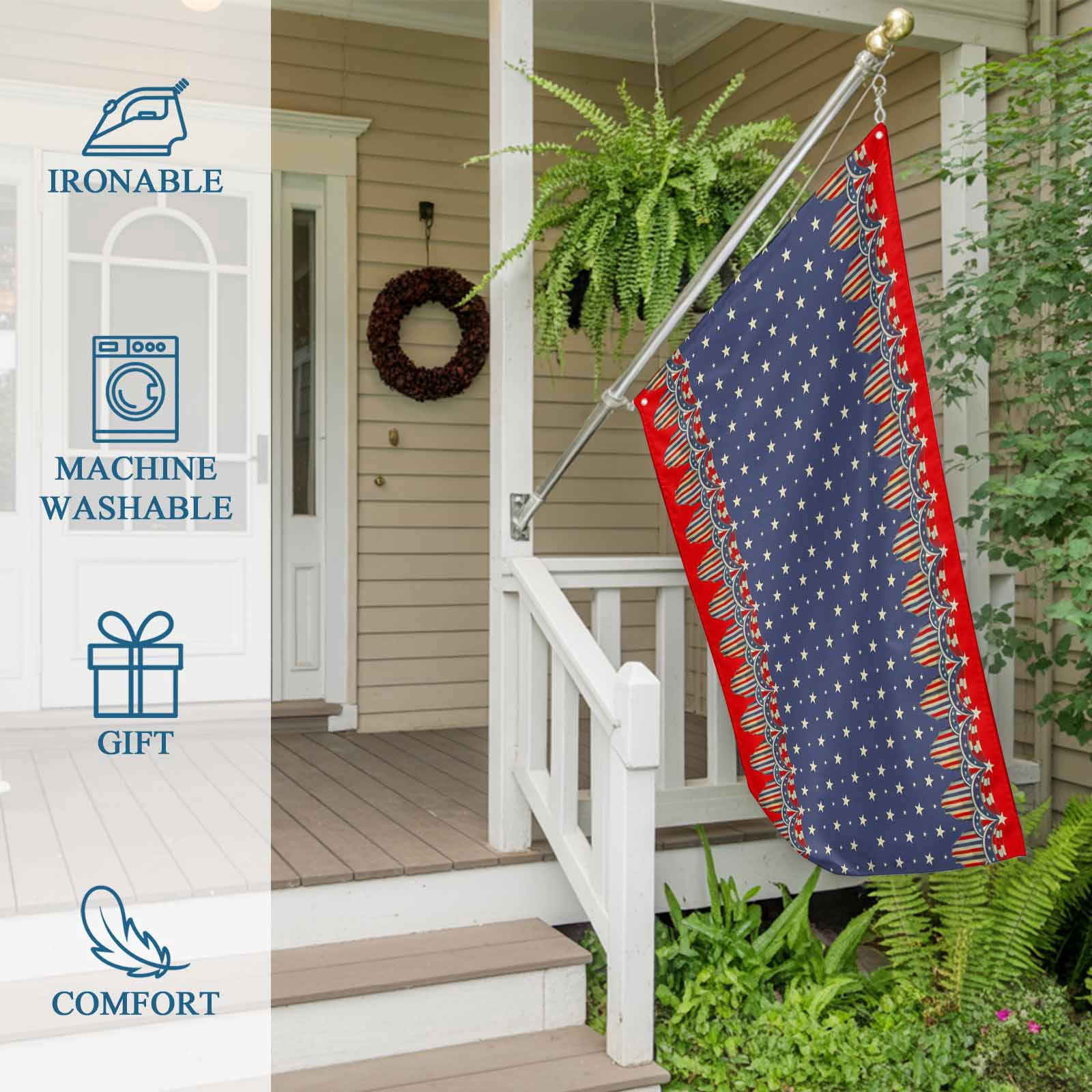 4th of July Flags for Outside 3x5 ft Patriotic Stars USA Flag Outdoor Flags Double Sided Grommets House Banner American Flag Patio Yard Flag for Outdoor Party Porch Independence Day Decor