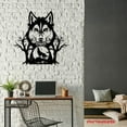thumbnail image 4 of Craftnamesign Wolf In Forest Metal Wall Art LED Light, Wolf Moon Sign, Wolf Wall Decor, 4 of 5