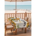 thumbnail image 2 of Outdoor Tablecloth with Umbrella Hole for Patio/Picnic/Party/Camping, Sunflowers Waterproof Table Cloth Rectangle Table Cover Washable, Farmhouse Retro Flowers Butterfly Checkered (60"x 84"), 2 of 8