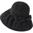 thumbnail image 2 of CoCopeaunts Wide Brim Bucket Hat for Women Spring Summer Leisure Sunscreen Fisherman Hat Ladies Outdoor Anti-UV Straw Hat Top, 2 of 8