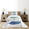 thumbnail image 4 of Ambesonne Chill Quilted Bedspread Set 2 Pcs, Positive Vibes Boho Wording, Twin Size, Multicolor, 4 of 5