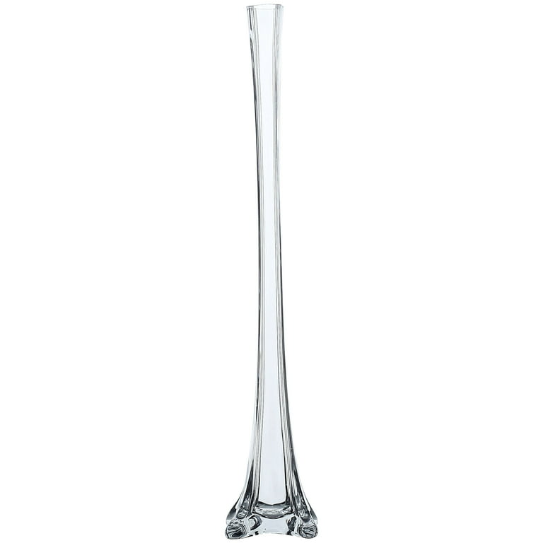 WGV Clear Eiffel Tower Glass Vase 20-inch