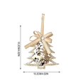thumbnail image 5 of Toycle Hollow Metal Christmas Ornaments Golden Hanging Decor With Bow Crystal Xmas Tree Decorations For Decor B, 5 of 6