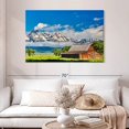 thumbnail image 2 of Elephant Stock Grand Teton Mormon Barn Wall Art - Horizontal Canvas Wall Art - Living Room Wall Decor - Nature Canvas - Gray And Brown Decor - 48" x 32", 2 of 4