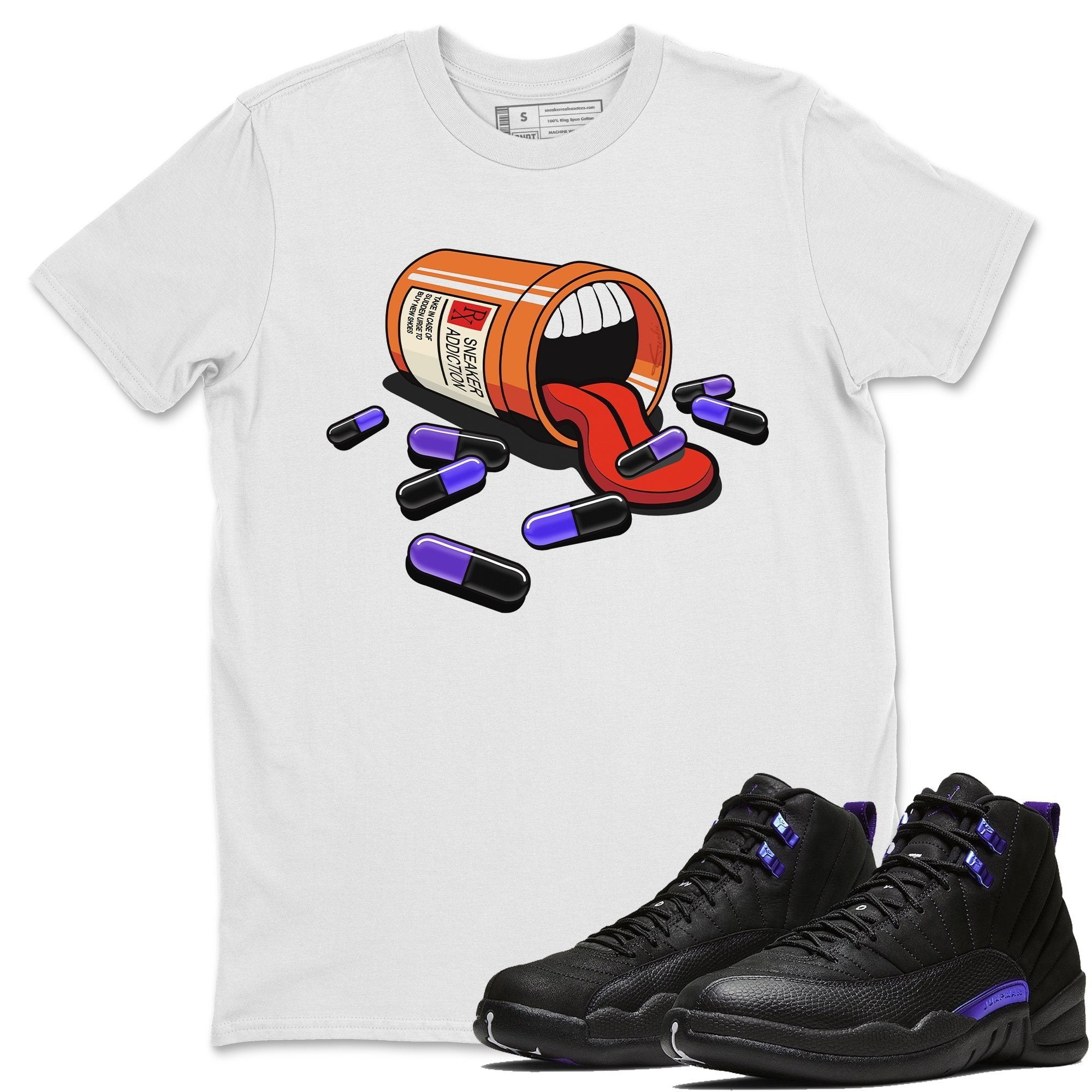 Sneaker Addiction T Shirt Jordan 12 Dark Concord Shoe Match Outfit - AJ12  Top (White / XX-Large) - Walmart.com