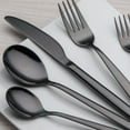 thumbnail image 4 of 20 Pieces Titanium Black Plated Stainless Steel Flatware Set, Sliverware Cutlery Set Service for 4, Mirror Polished, 4 of 7