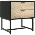 thumbnail image 1 of HOMCOM Nightstand with 2 Drawers and Steel Frame, Side Table, Black, 1 of 10