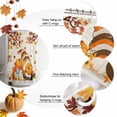 thumbnail image 5 of Shower Curtain 54"W x 78"L Fall Maple Leaves Gnome Thanksgiving Pumpkins Fabric Shower Curtains Set with Hooks Water Repellent Bathroom Curtains Machine Washable Bathroom Accessories, 5 of 6