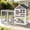 Brown (XZ7002B), variant on Aivituvin Rabbit Hutch Indoor Outdoor Chicken Coop, 51.6" L Wooden Rabbit Cage with No Leakage Plastic Tray, Rainproof Asphalt for Chicken,Guinea Pig, Bunny Hutch(Gray)